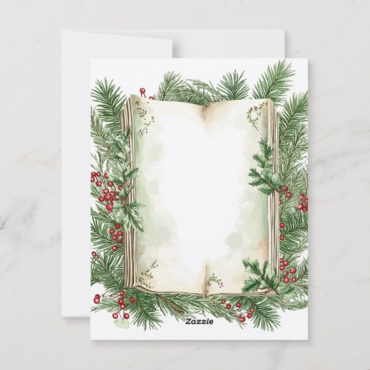 Holiday Greetings Feiertagskarte (Rückseite)