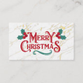 Holiday Greetings | Frohe Weihnachtsmeldung Visitenkarte (Vorderseite)