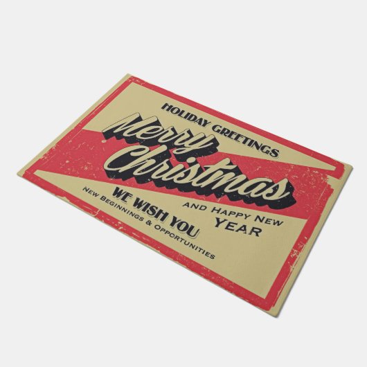 Holiday Greetings Fußmatte (Schrägansicht)