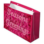 Holiday Greetings In Pink Große Geschenktüte (Vorderseite Schrägansicht)