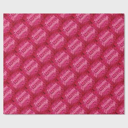 Holiday Greetings In Pink Wrapping Paper Geschenkpapier (Flach)