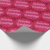 Holiday Greetings In Pink Wrapping Paper Geschenkpapier (Ecke)