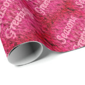 Holiday Greetings In Pink Wrapping Paper Geschenkpapier (Rolleneckpunkt)