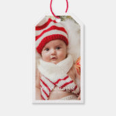 Holiday Greetings | Modernes und einfaches Foto Geschenkanhänger (Vorderseite)