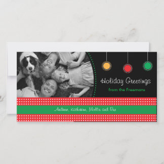 Holiday Greetings Red & Green Feiertagskarte