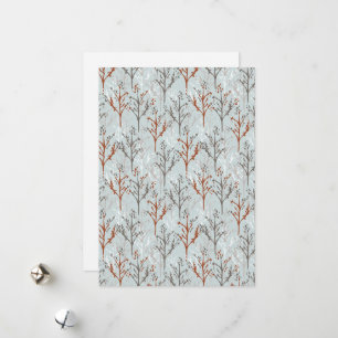 Holiday Greetings Trees Forest Feiertagskarte