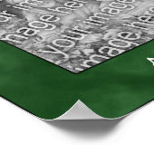 Holiday Greyhound Wreath Fügen Sie Ihr Foto hinzu Poster (Ecke)