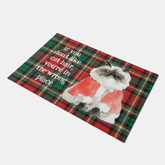 Holiday Grumpy Cat Doormat Fußmatte (Schrägansicht)