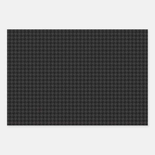 Holiday Hahnentrittmuster Klassik Schwarz/Weiß Geschenkpapier Set (Vorderseite 2)