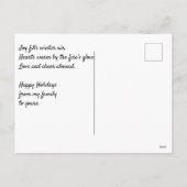 Holiday Haiku Postcard Feiertagspostkarte (Rückseite)
