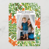 Holiday & Handgemalte Blume Feiertagskarte (Vorne/Hinten)