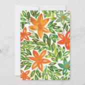 Holiday & Handgemalte Blume Feiertagskarte (Rückseite)