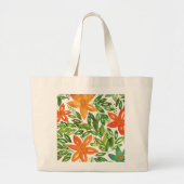 Holiday & Handgemalte Blume Jumbo Tote Bag Stoffbeutel (Vorne)
