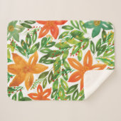 Holiday & Handgemalte Blume Sherpadecke (Vorderseite (Horizontal))