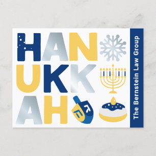 Holiday Hanukkah Postcard Postkarte