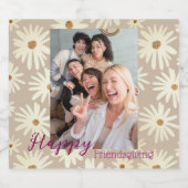 Holiday Happy Celebration Generic Foto Customizing Schaumweinetikett (Einzelnes Label)
