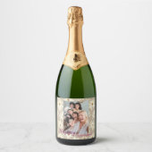 Holiday Happy Celebration Generic Foto Customizing Schaumweinetikett (Vorderseite)