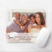 Holiday Happy Christmas Rustic Deer Foto Mousepad (Mit Mouse)