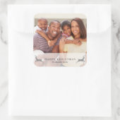 Holiday Happy Christmas Rustic Deer Foto Sticker (Tasche)