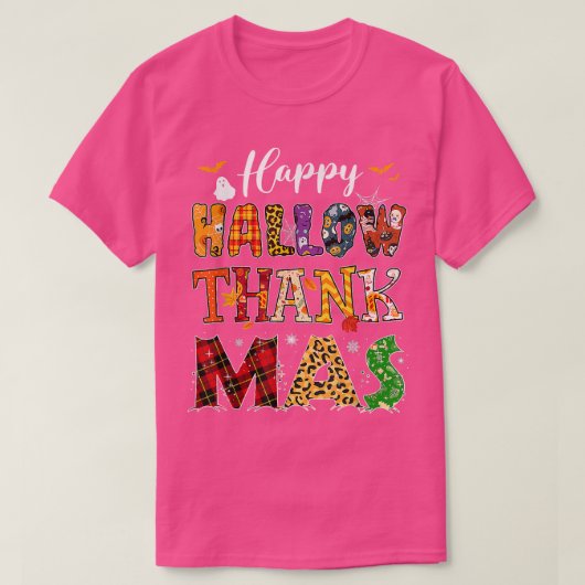 Holiday Happy HallowDankeMas Christmas Thanksgivi T-Shirt (Design vorne)