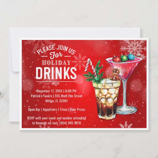 Holiday Happy Hour Einladung (Vorderseite)