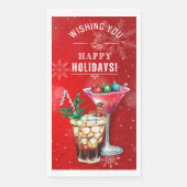 Holiday Happy Hour Paper Napkins | Handtücher Serviette (Vorderseite)
