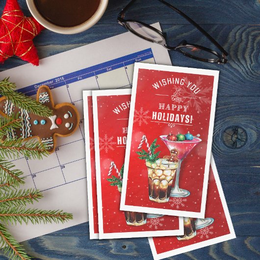 Holiday Happy Hour Paper Napkins | Handtücher Serviette