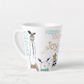 Holiday Happy Joy-oUS Niedliche Weihnachtstiere Milchtasse (Linke Ecke)