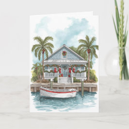 Holiday Harbour Hütte - Tropical Greeting Card Karte