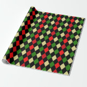 Holiday Harlequin Geometrisches Muster Geschenkpapier (Ungerollt)