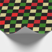 Holiday Harlequin Geometrisches Muster Geschenkpapier (Ecke)