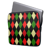 Holiday Harlequin Geometrisches Muster Laptopschutzhülle (Vorderseite Links)