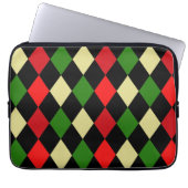Holiday Harlequin Geometrisches Muster Laptopschutzhülle (Vorderseite)