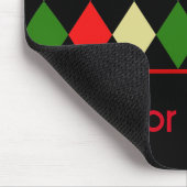 Holiday Harlequin Geometrisches Muster Personalisi Mousepad (Ecke)