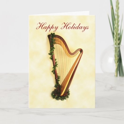Holiday Harp Card Feiertagskarte (Vorderseite)