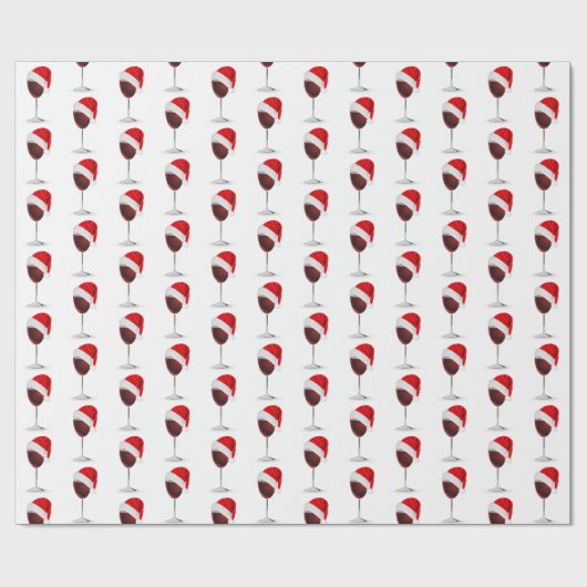 Holiday Hat on Red Wine Geschenkpapier (Flach)