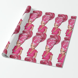 Holiday Head Wrap Doll Gift Wrap Geschenkpapier