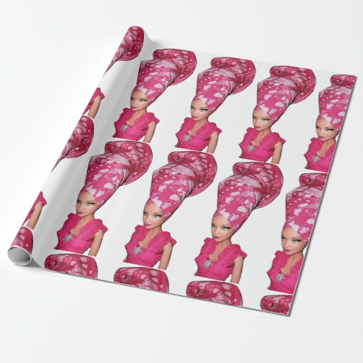 Holiday Head Wrap Doll Gift Wrap Geschenkpapier (Ungerollt)