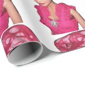 Holiday Head Wrap Doll Gift Wrap Geschenkpapier (Rolleneckpunkt)