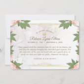 Holiday Heart Beileid Danke Karte (Rückseite)