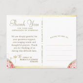 Holiday Heart Beileid Vielen Dank PostCard Postkarte (Rückseite)