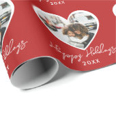 Holiday Heart Foto Vorlage Weihnachten Geschenkpapier (Rolleneckpunkt)