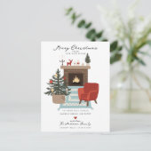 Holiday Hearth Moving Ankündigungspostkarte (Stehend Vorderseite)
