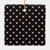 Holiday Hearts & X's & O's Ornament. Keramikornament (Rückseite)