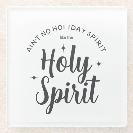 Holiday Heiliger Geist Christliche Weihnachten Glasuntersetzer (Vorderseite)