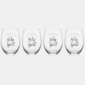 Holiday Heiliger Geist Religiöse Christliche Weihn Weinglas Ohne Stiel (Vorderseite)