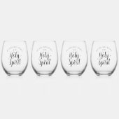 Holiday Heiliger Geist Religiöse Christliche Weihn Weinglas Ohne Stiel (Hinten)