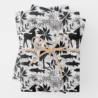 Holiday Heron and Deer Geschenkpapier Set