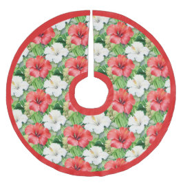 Holiday Hibisken Weihnachtsbaumrock Polyester Weihnachtsbaumdecke