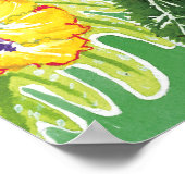 Holiday Hibiskus Green Poster (Ecke)